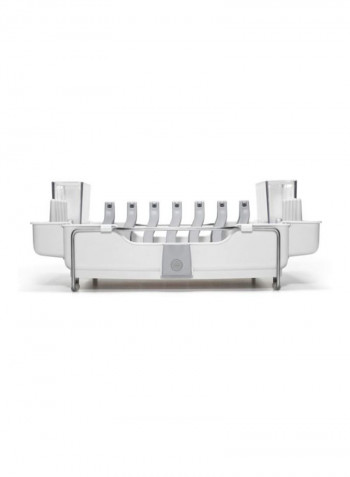 Stainless-Steel Dish Rack White/Silver 20.2x13x4.1inch