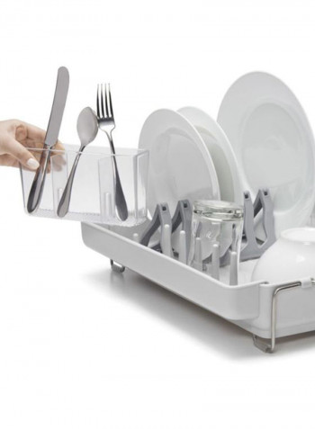 Stainless-Steel Dish Rack White/Silver 20.2x13x4.1inch
