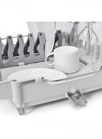 Stainless-Steel Dish Rack White/Silver 20.2x13x4.1inch
