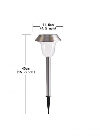 10-Piece Solar Powered Landscape Lamp Set Silver/Clear/Black 40x11.5cm