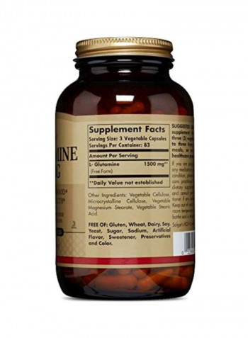 L-Glutamine 500mg Dietary Supplement - 250 Capsules