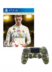 لعبة FIFA 18 Ronaldo Edition (إصدار عالمي) مع ذراع تحكم دوال شوك 4 - Sports - بلاي ستيشن 4 (PS4)