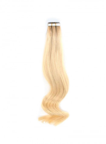 Pack Of 20 Wavy Hair Extension Set 60 Platinum Ash Blonde 14inch