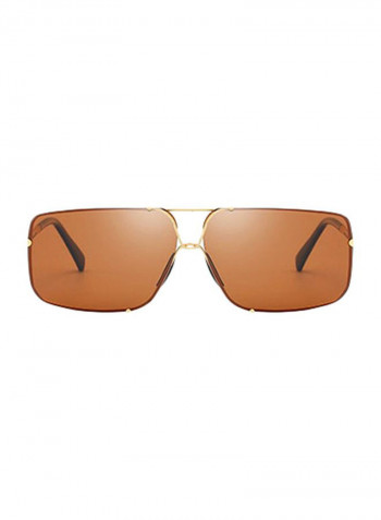 Men's Polarized Rectangular Sunglasses - Lens Size: 44 mm