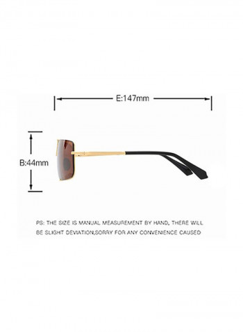 Men's Polarized Rectangular Sunglasses - Lens Size: 44 mm
