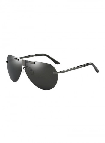 Men's Rimless Polarized Sunglasses - Lens Size: 67 mm