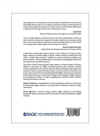 A Half-century Of Indian Higher Education: Essays By Philip G Altbach Hardcover