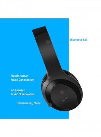 AI Based Wireless Noise Cancelling Headphones Grey/Black
