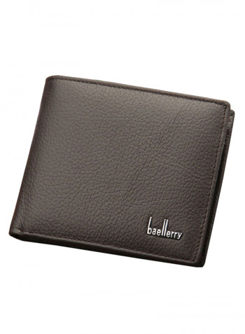 Letter Pattern Casual Stylish Wallet Dark Brown