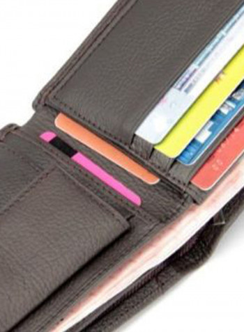 Letter Pattern Casual Stylish Wallet Dark Brown