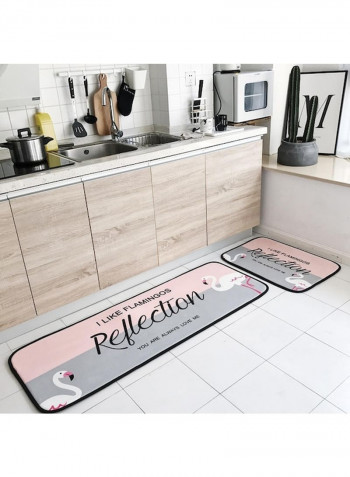 Simple Rectangle Letter Pattern Northern European Style Mat Multicolour 50x170cm