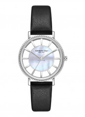 Women's Transparency Water Resistance Leather Analog Watch KC51128001