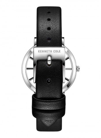 Women's Transparency Water Resistance Leather Analog Watch KC51128001