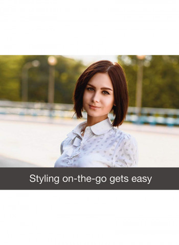 2-Piece Travel Essential Hair Dryer And Hair Set أخضر/أسود