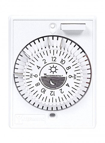 24-Hour Mechanical Timer White/Black 1.4x3.2x4.2inch