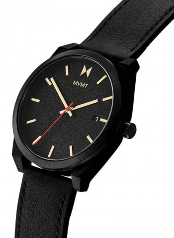 Men's Caviar Water Resistance Leather Analog Watch 28000052-D