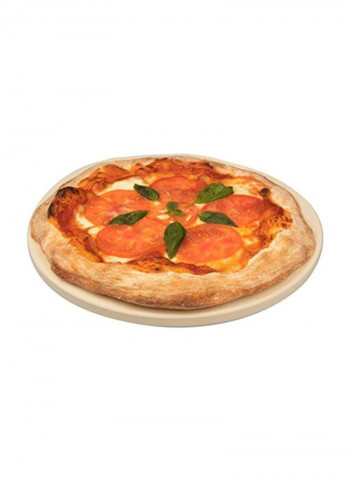 Round Pizza Baking Stone Beige 18.5x10.5x5.2inch