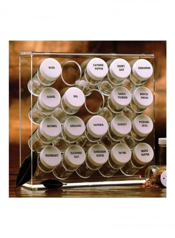 Spice Rack Set Clear 10.75x4.33x11.25inch