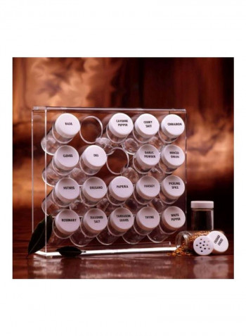 Spice Rack Set Clear 10.75x4.33x11.25inch