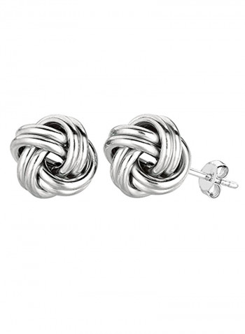 Sterling Silver Knot Stud Earrings