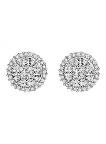 925 Sterling Silver Cubic Zirconia Studded Stud Earrings