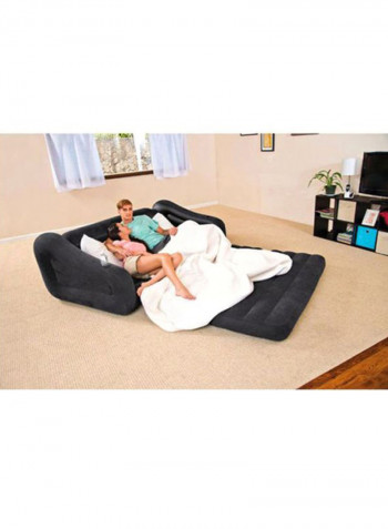 Inflatable Pull Out Sofa Bed Black 102x127x76cm