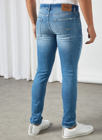 Light Wash Skinny Jeans Blue