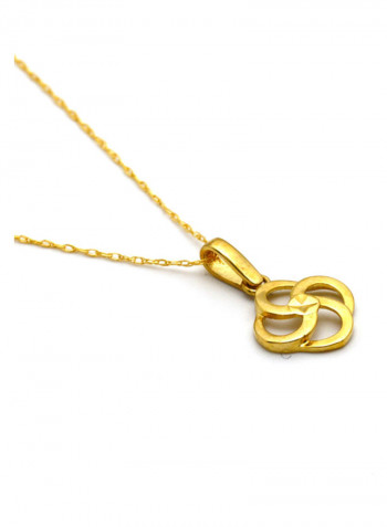 Real Gold Fan Necklace