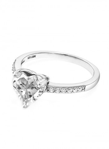 Sterling Silver Fashion Ring With Multiple Gem Stones