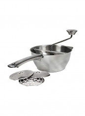 4-Piece Stainless Steel Food Mill And Milling Disc Set Silver 8.8x16.8x6.8inch