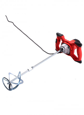 Handheld Electric Cement Mixer Stirrer Silver/Red 4.399kg