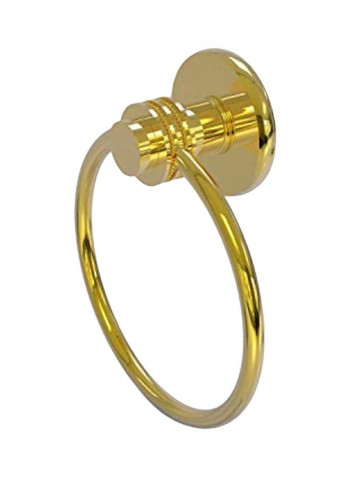 Mercury Collection Dotted Accent Towel Ring Gold