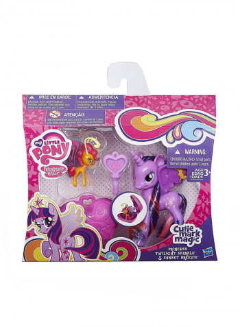 Pack of 2 Friendship Is Magic Cutie Mark Magic Princess Twilight Sparkle And Sunset Breezie Figure