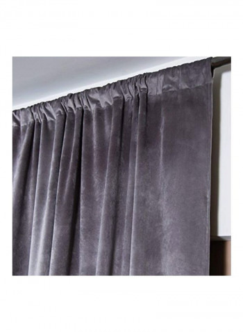 Plush Solid Curtain Blue 52x84inch