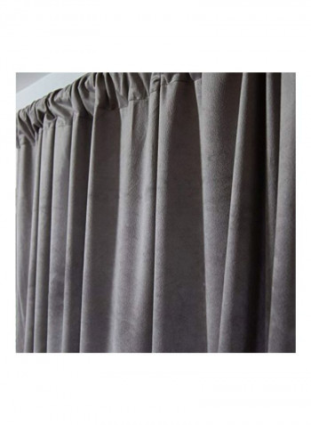 Plush Solid Curtain Blue 52x84inch
