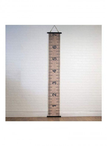 Canvas Growth Ruler Wall Décor Silver/Black 1x14x92inch