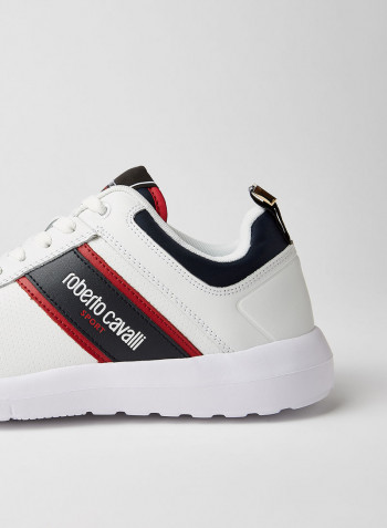 Logo Detailed Fred Low Top Sneaker White/Black/Red