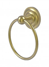 Que New Collection Satin Brass Towel Ring Gold 6inch