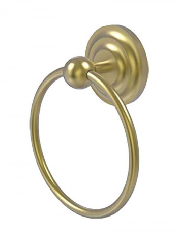Que New Collection Satin Brass Towel Ring Gold 6inch