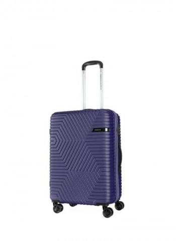 4 Wheels Ellen Hard Side Cabin Lugage Trolley Bag 55cm Oxford Blue