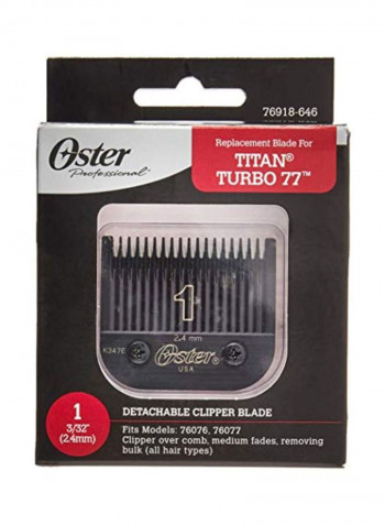 Detachable Clipper Blade For Titan And Turbo77 Black 2.4ml