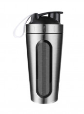 Leak Proof Homiguar Stainless Steel Protein Shaker Silver
