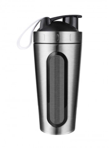 Leak Proof Homiguar Stainless Steel Protein Shaker Silver
