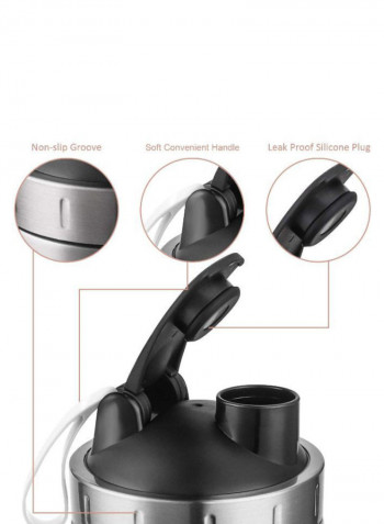 Leak Proof Homiguar Stainless Steel Protein Shaker Silver