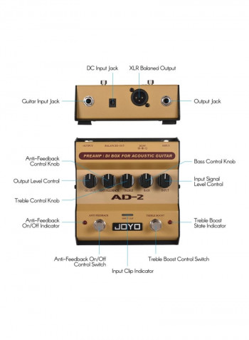AD-2 Acoustic Guitar Preamp And DI Box