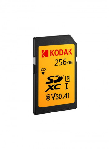 UHS-I V30 SDXC  SD Memory Card 256GB Yellow/black