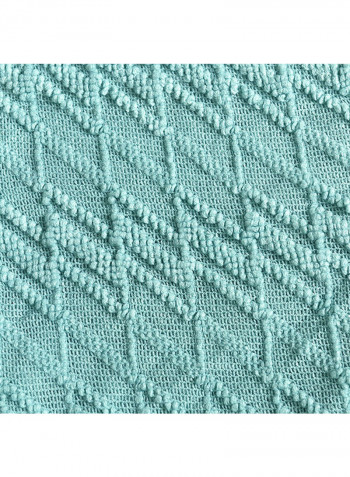 Diamond Pattern Solid Design Blanket Polyester Blue 130x170centimeter