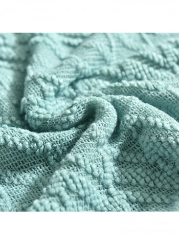 Diamond Pattern Solid Design Blanket Polyester Blue 130x170centimeter