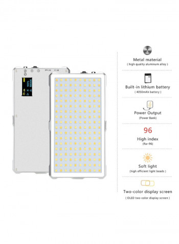 F18 Portable LED Video Light Silver