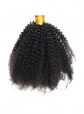 Unprocessed Brazilian Afro Curl Hair Extension Black